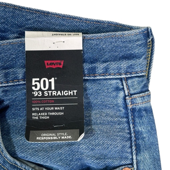 Levi's® Premium 501 ‘93 Straight Fit Paint Splatter Distressed Jeans - Picture 7 of 10